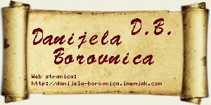 Danijela Borovnica vizit kartica